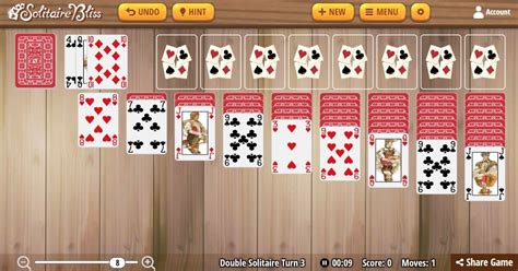 Double Klondike (Turn Three) Solitaire .